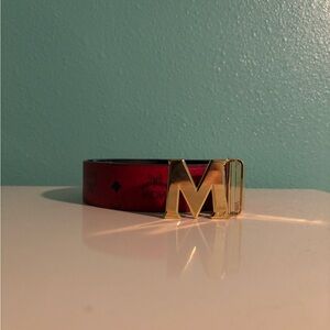 MCM Reversible Belt Red and Navy blue Belt